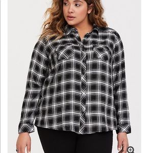 Plaid Twill Camp Shirt